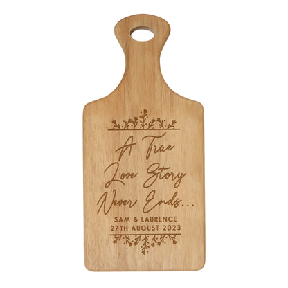 Personalised True Love Story Wooden Paddle Board