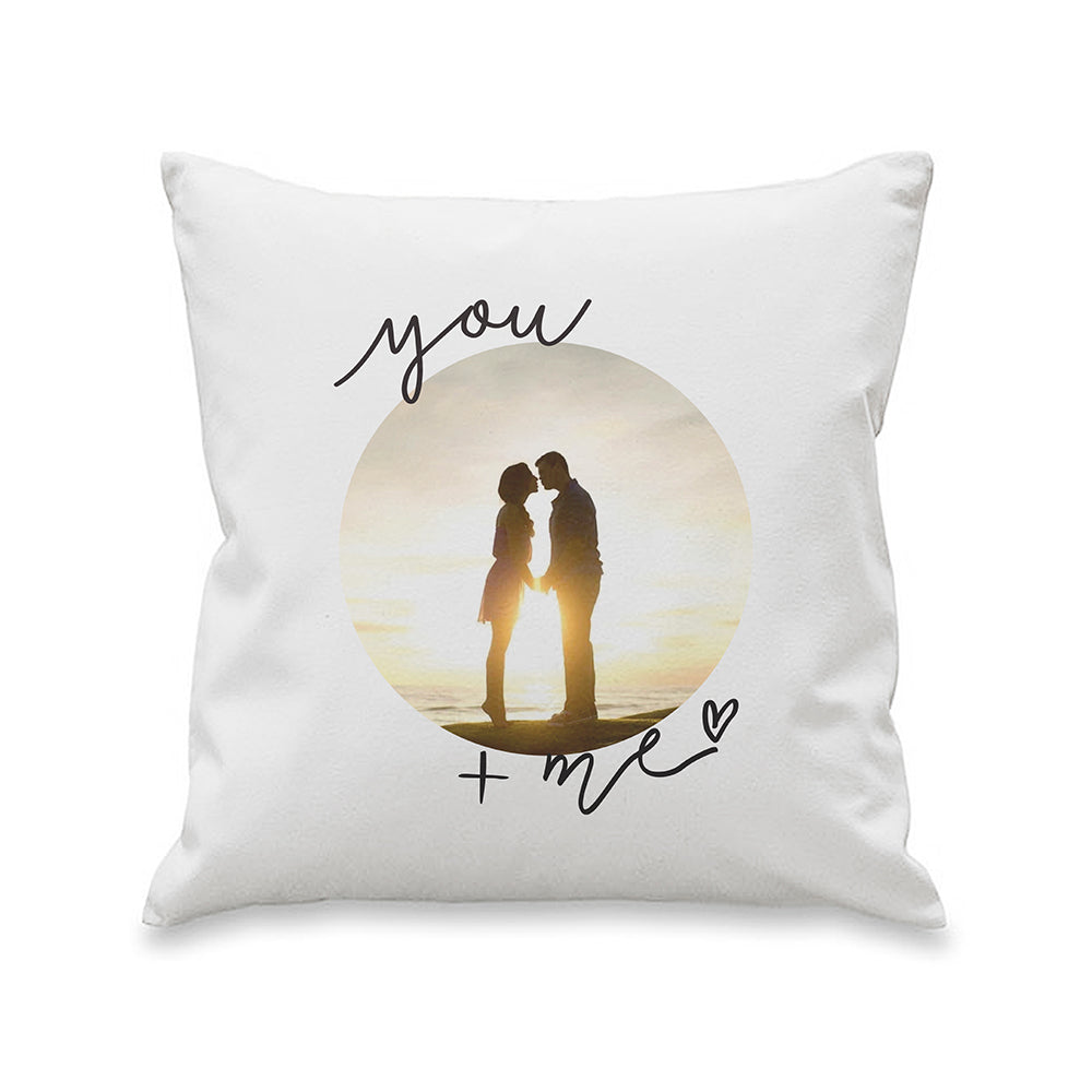 Personalised You & Me Photo Upload Cushion