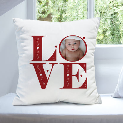 Personalised Love Photo Cushion 40cm