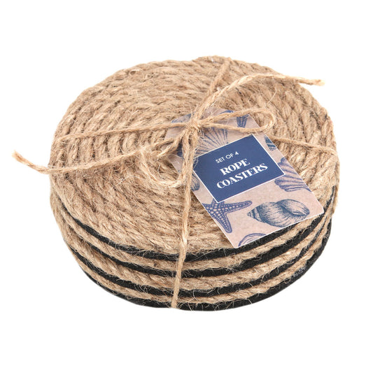 Coastal Charm Rope Coaster Set Of 4