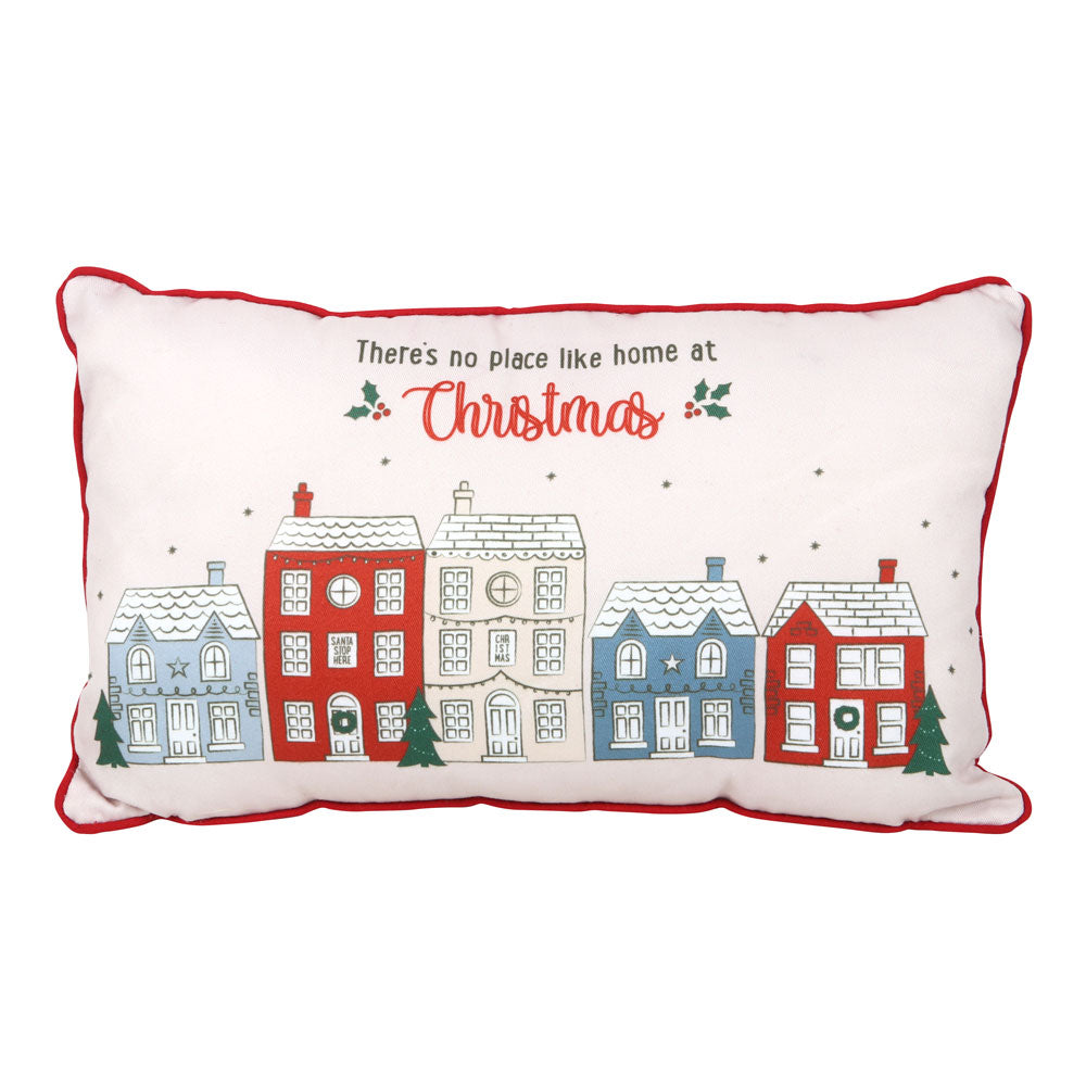 Rectangular Christmas Village Cushion