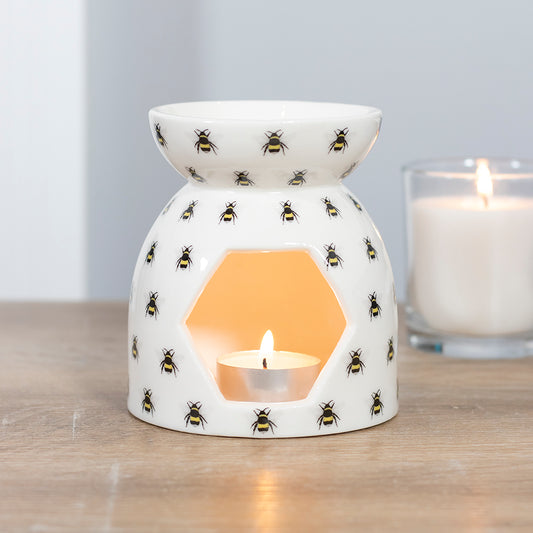 Oil Burner All Over Bee Print Design