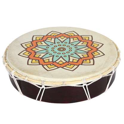 Large Patterned Shamanic Drum