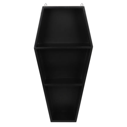 Black Coffin Shelving Display 50cm