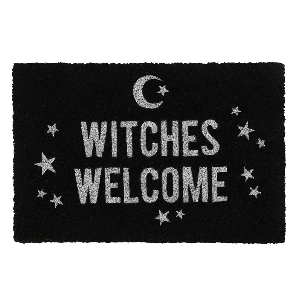 Black Witches Welcome Door Mat