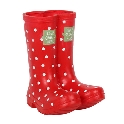 Red Welly Boot Planter 22cm