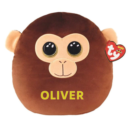 Personalised TY Squish a boo 14″ Dunston Monkey Squish Plush Toy