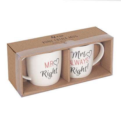Set of 2 Mr & Mrs Mugs