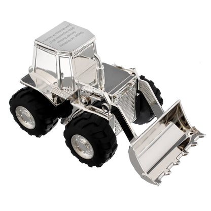 Personalised Silver Plated Digger Money Box 8cm