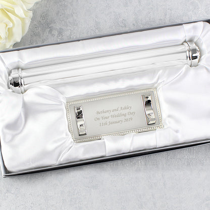Graduation Certificate Holder Personalised Plain Silver Plated