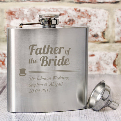Personalised Hip Flask Father of the Bride