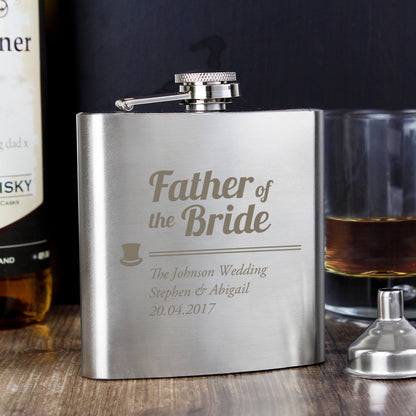 Personalised Hip Flask Father of the Bride