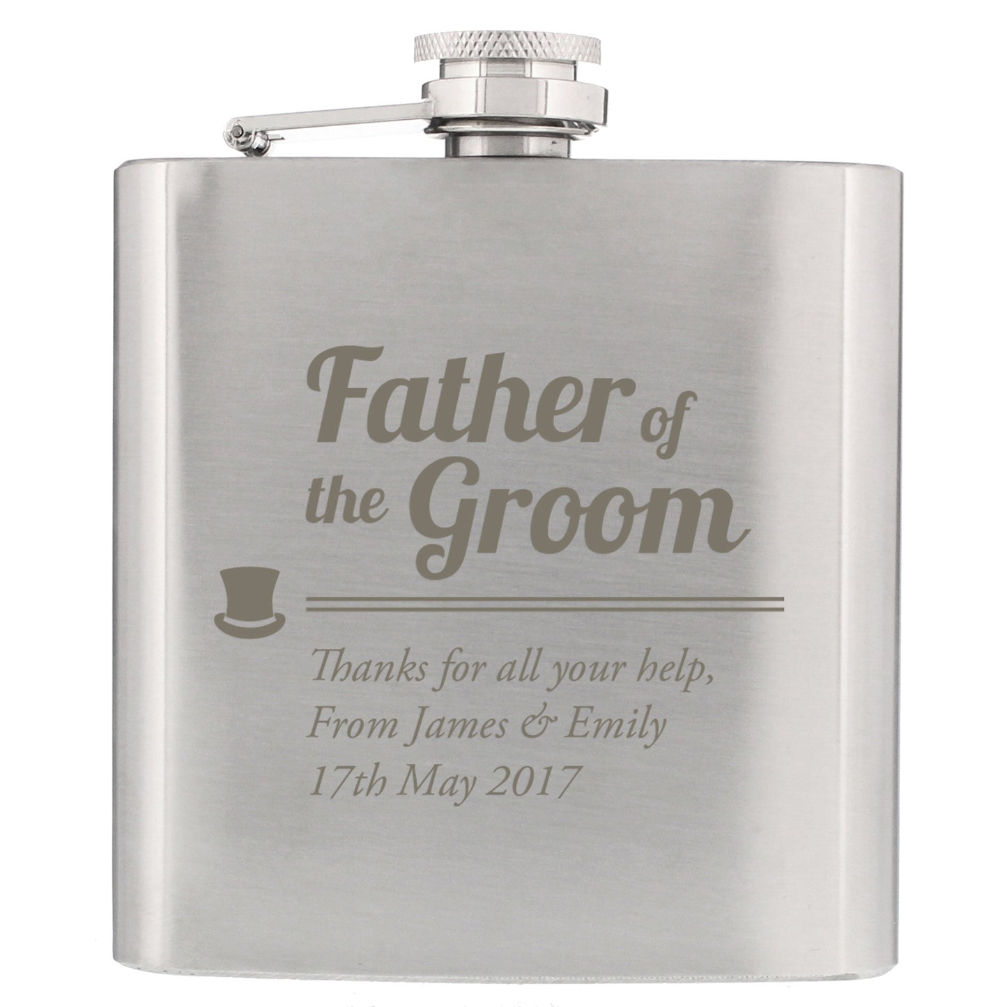 Personalised Hip Flask Father of the Groom