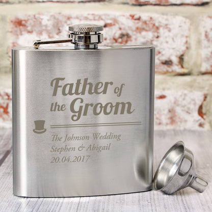 Personalised Hip Flask Father of the Groom