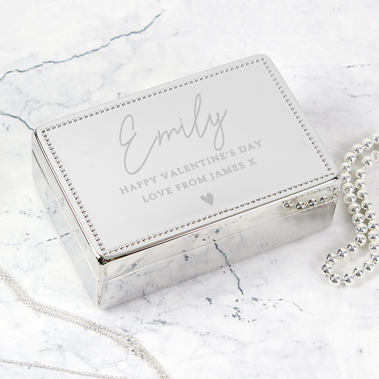 Personalised Rectangular Jewellery Box