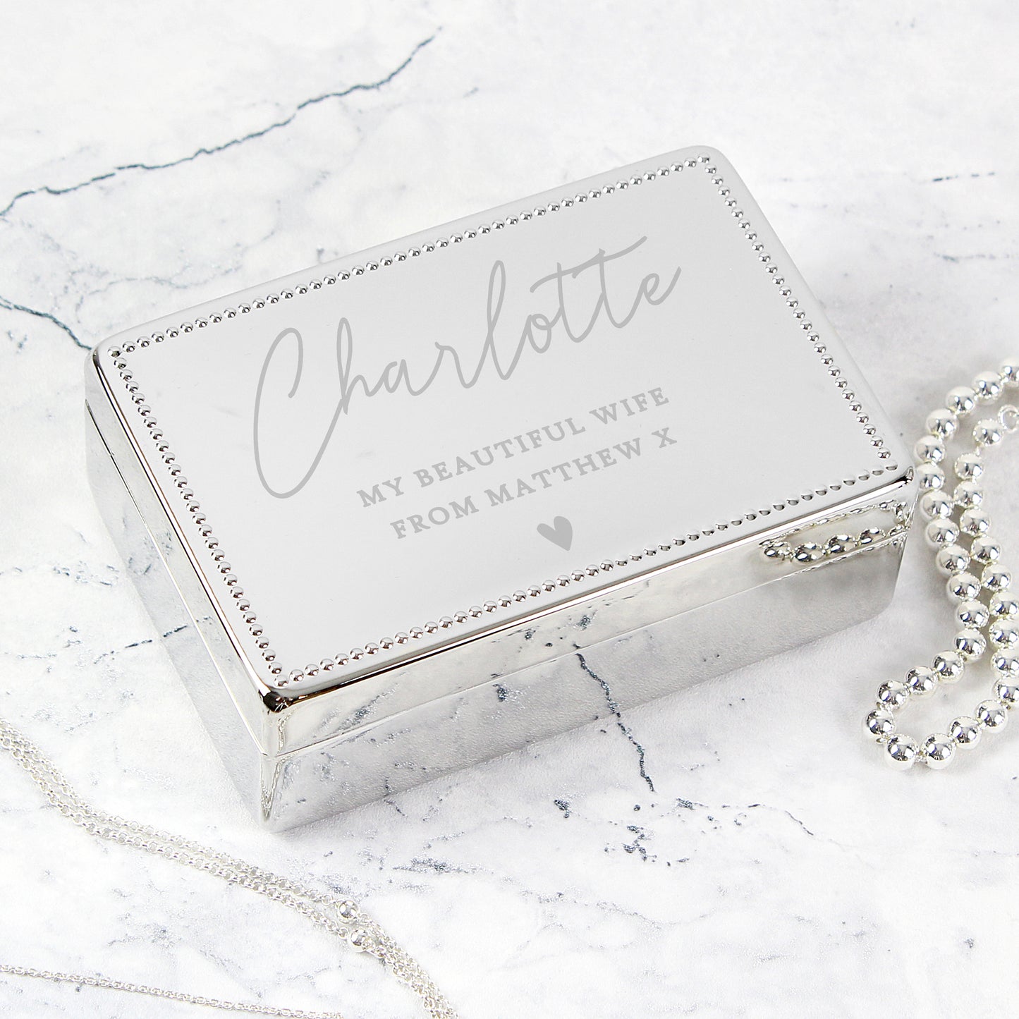 Personalised Rectangular Jewellery Box