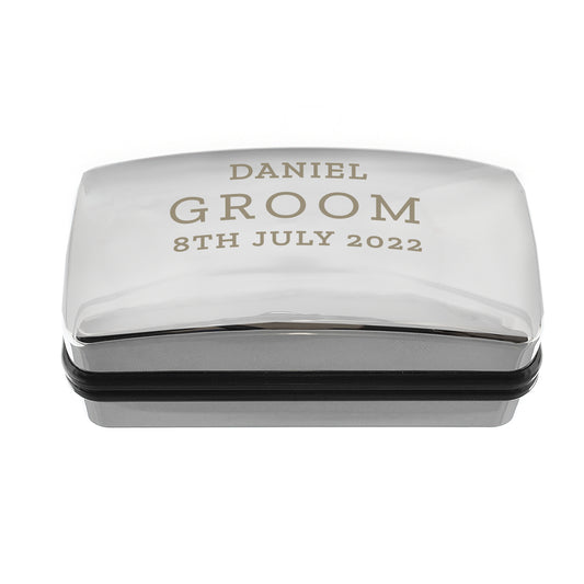 Personalised Wedding Cufflink Box 7cm