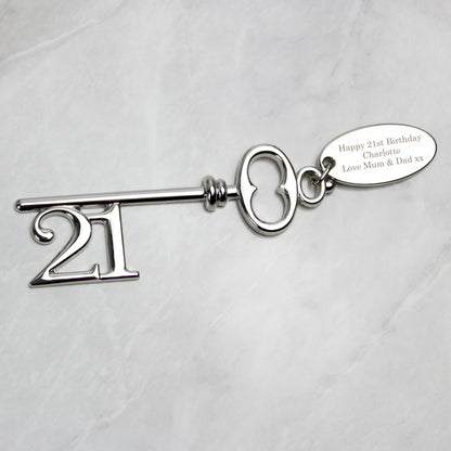 Personalised 21st Birthday Key