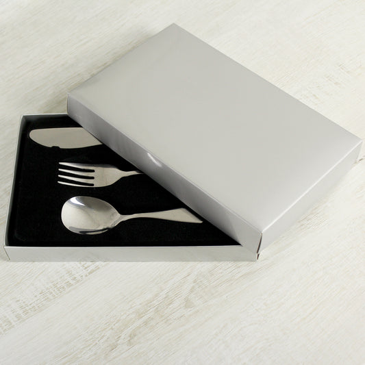 Kids Cutlery Set Personalised 3 Piece ABC Design