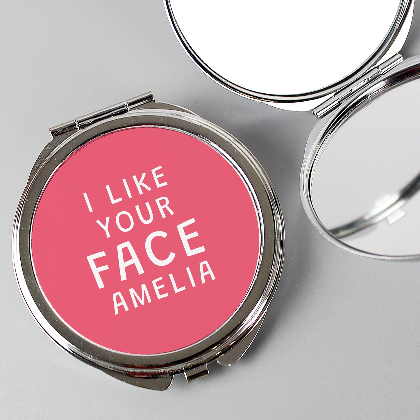 Personalised "I Like Your Face" Compact Mirror