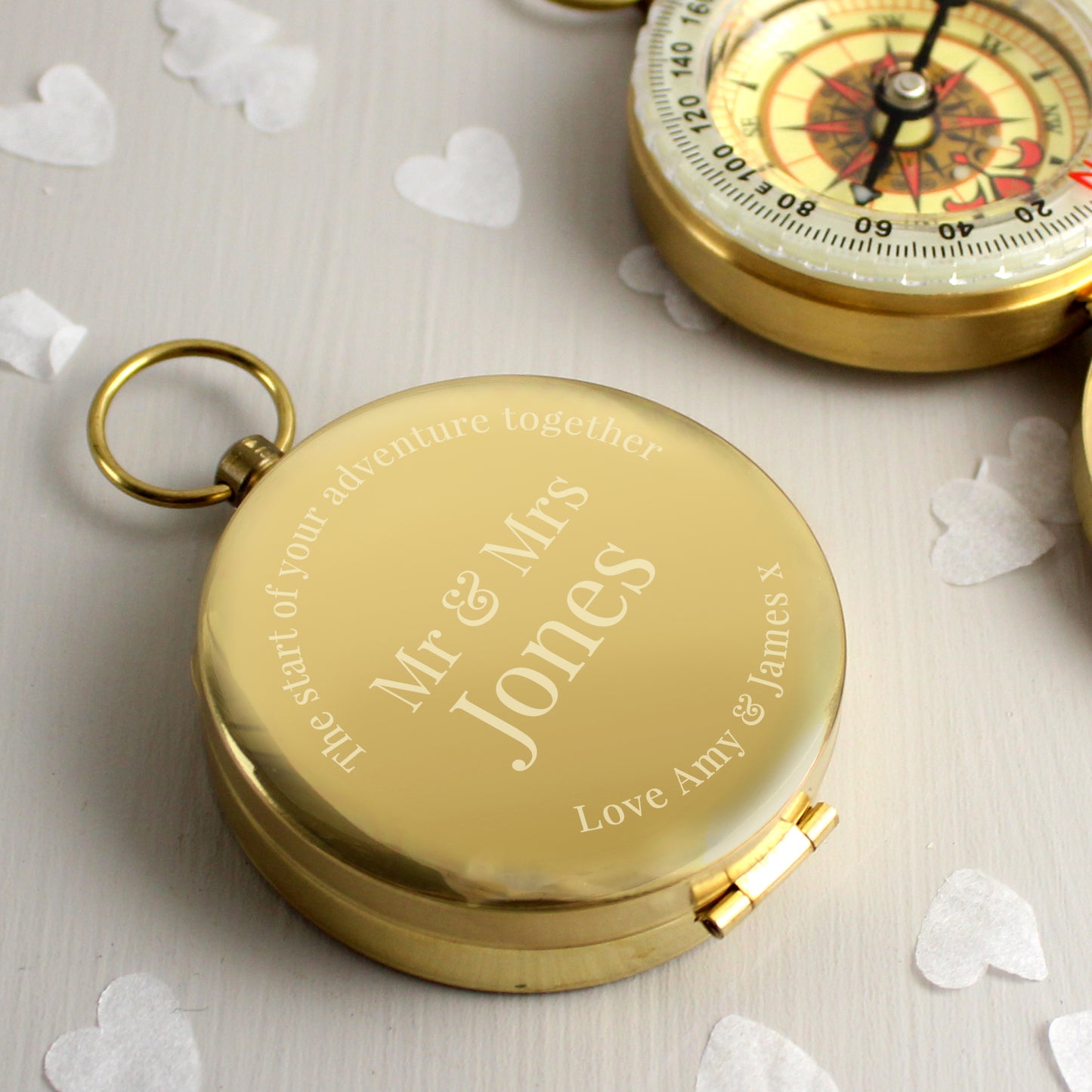 Personalised Wedding Compass 7cm