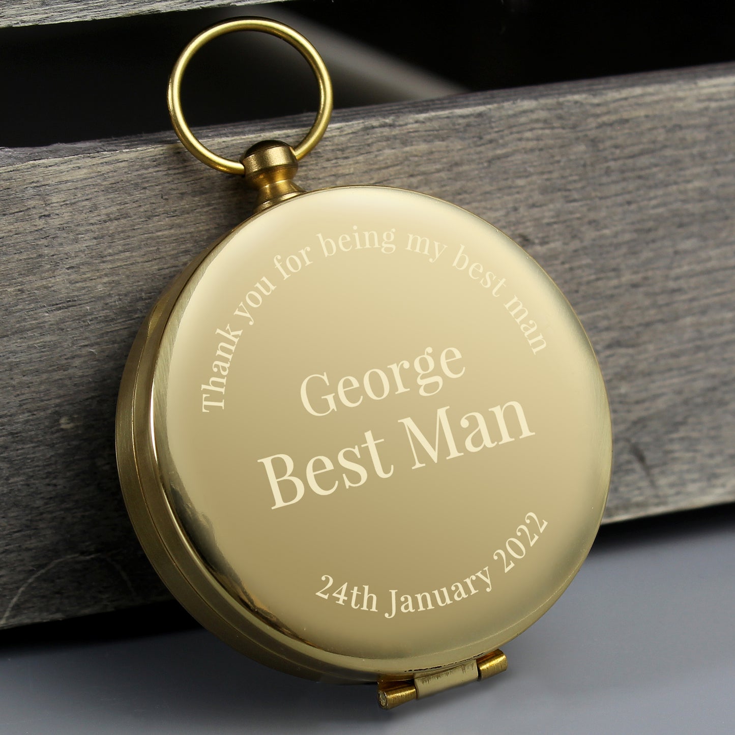 Personalised Wedding Compass 7cm