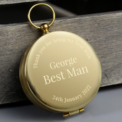 Personalised Wedding Compass 7cm