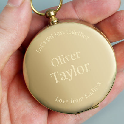 Personalised Wedding Compass 7cm