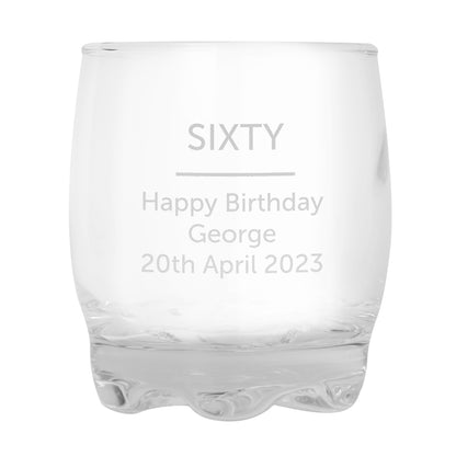 Whiskey Tumbler Engraved With Free Text