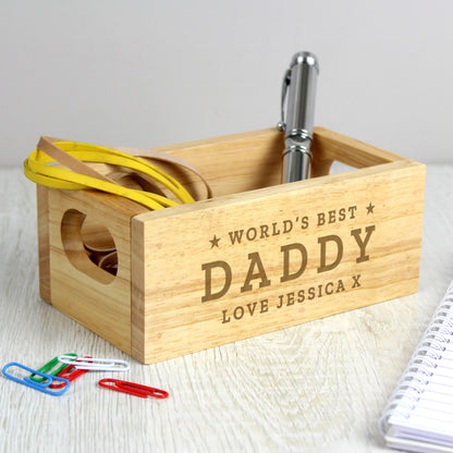Wooden Crate Personalised Worlds Best Mini