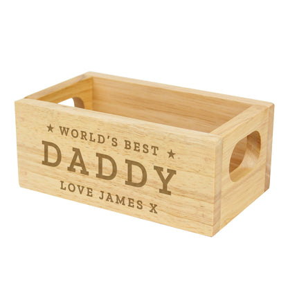 Wooden Crate Personalised Worlds Best Mini