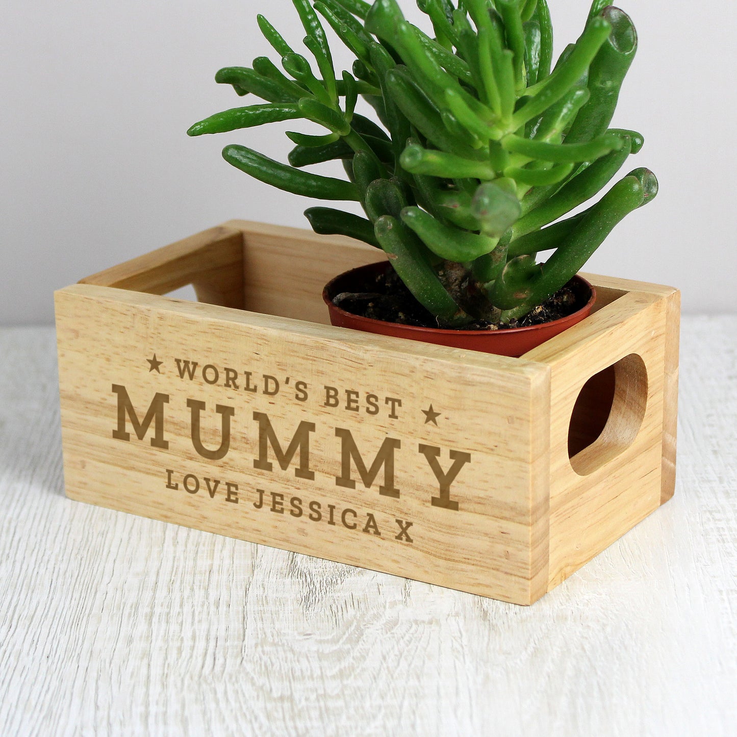 Wooden Crate Personalised Worlds Best Mini