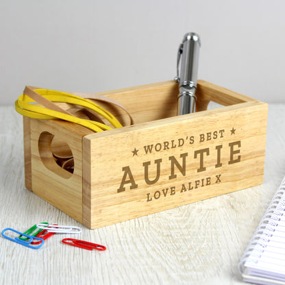 Wooden Crate Personalised Worlds Best Mini