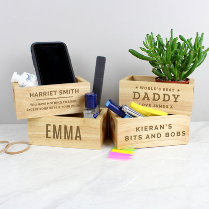 Wooden Crate Personalised Worlds Best Mini