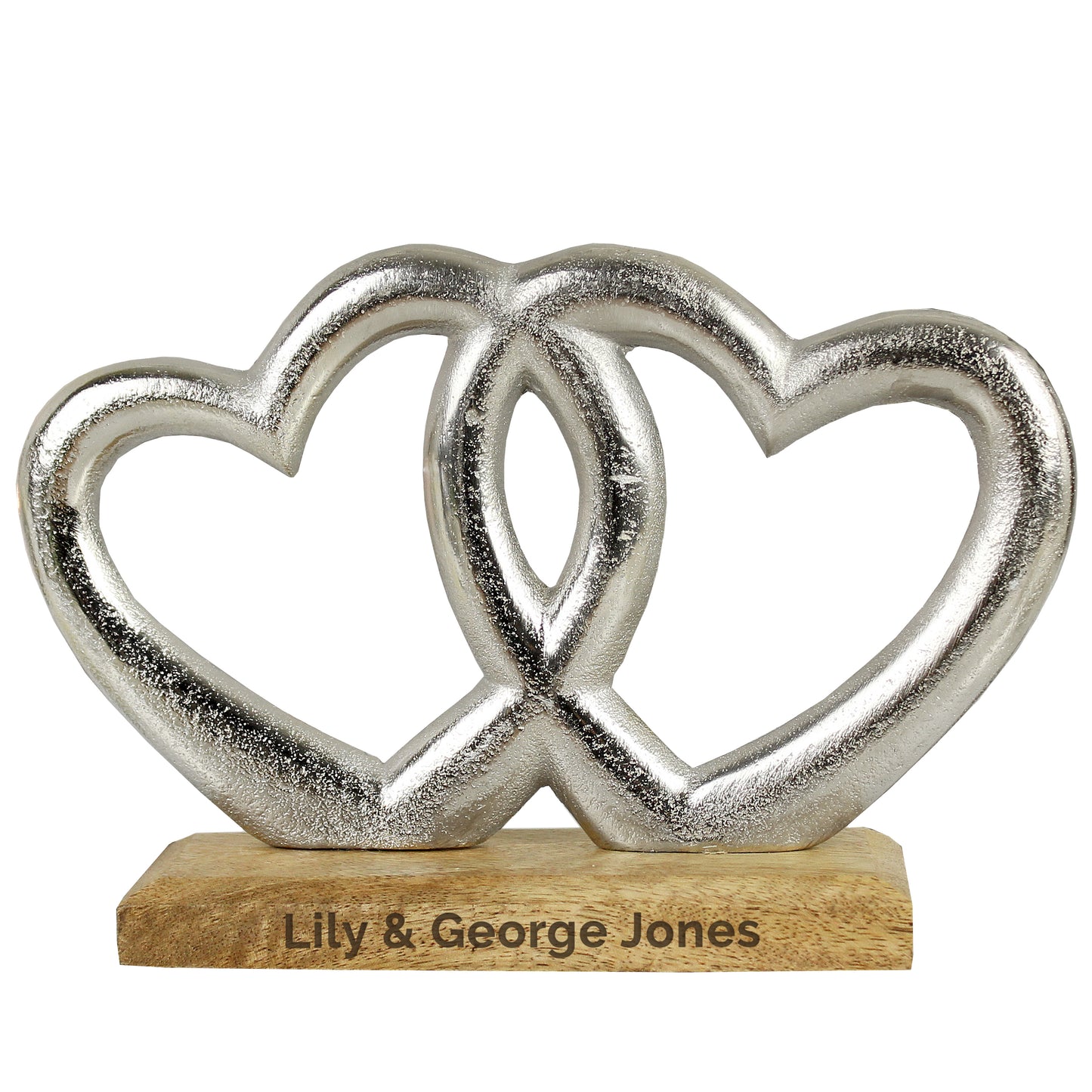 Personalised Double Heart Ornament