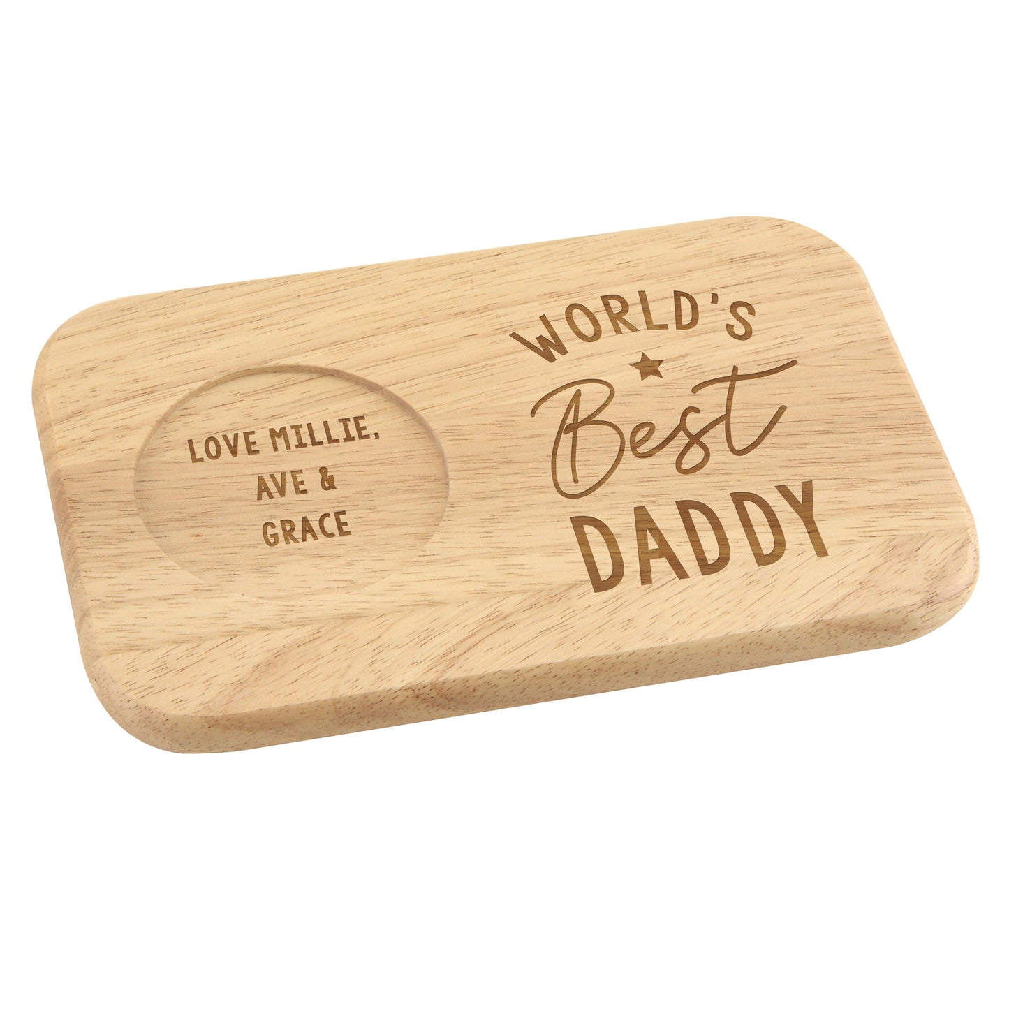 Wooden Coaster Tray Personalised