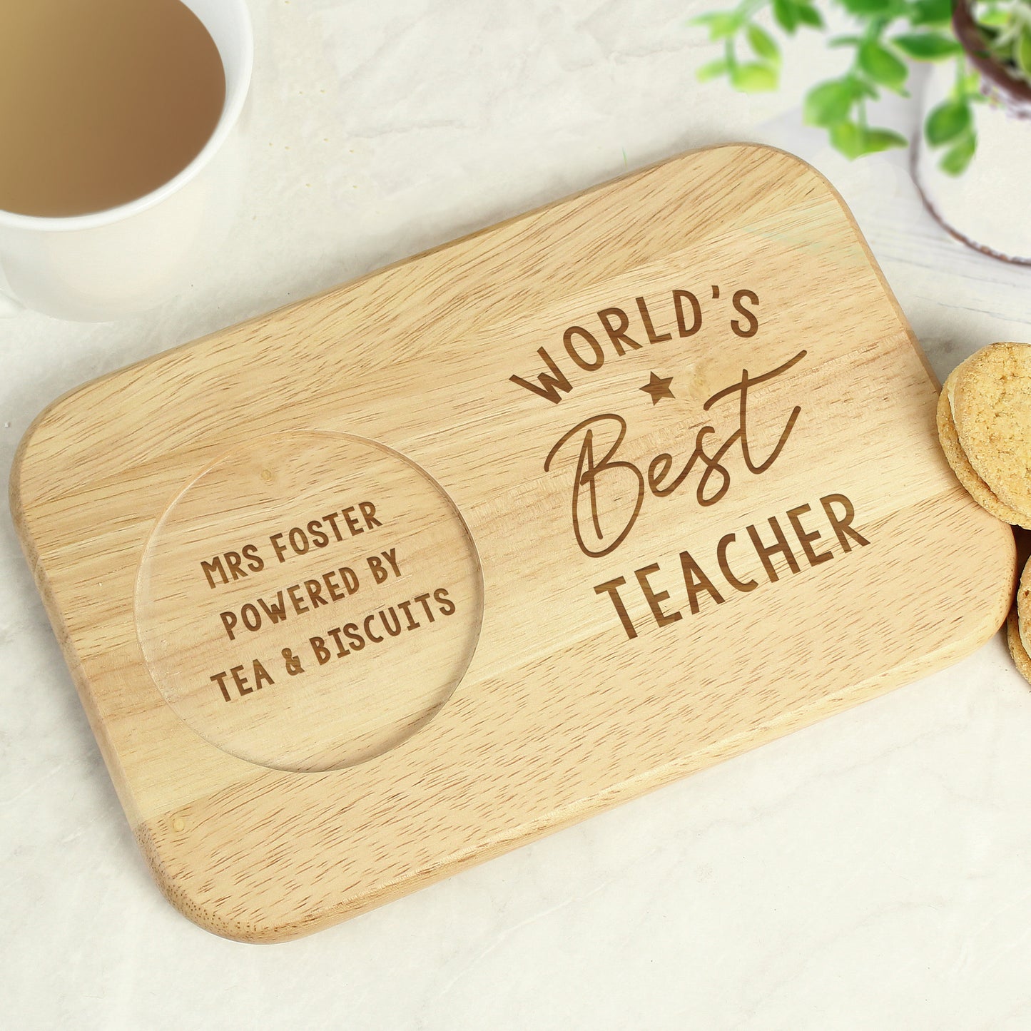 Wooden Coaster Tray Personalised