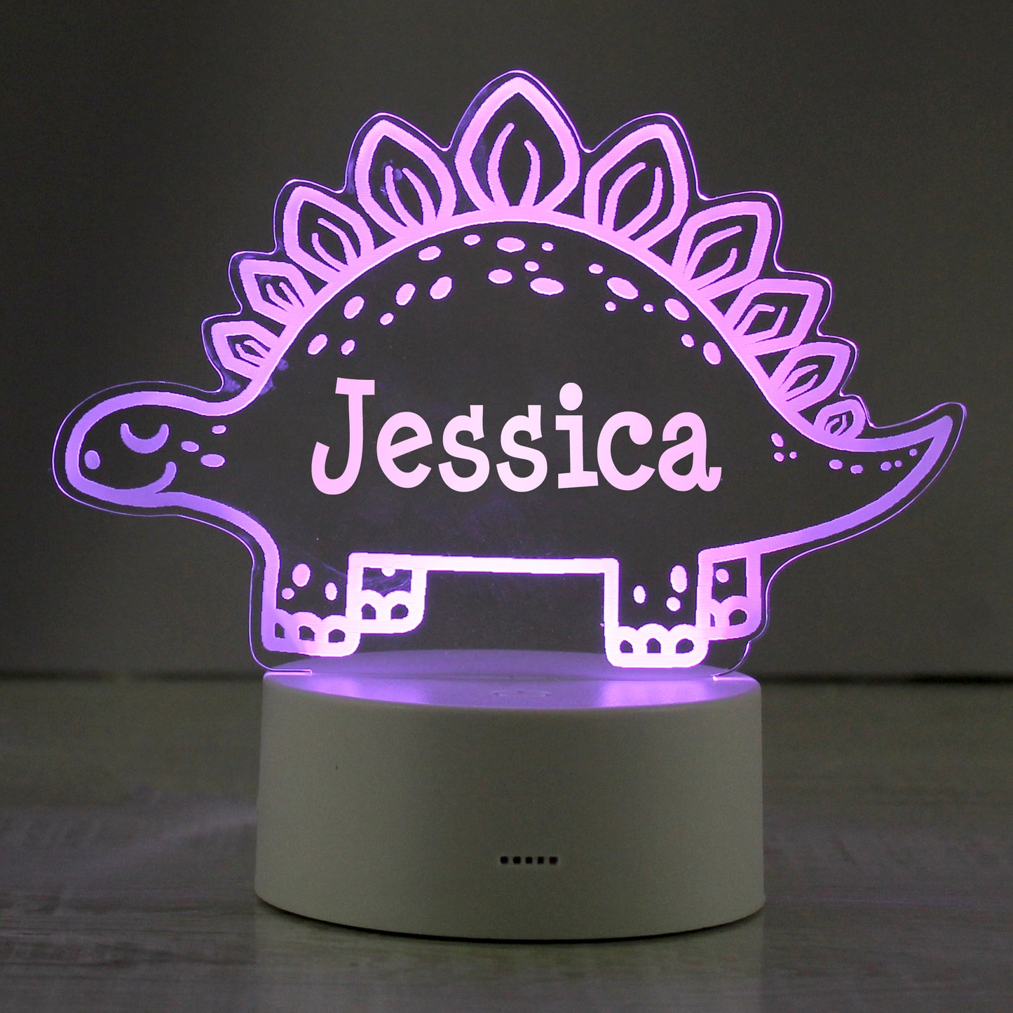 Personalised Dinosaur LED Colour Changing Night Light 14cm