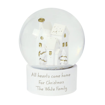 Personalised Village Glitter Snow Globe 10cm