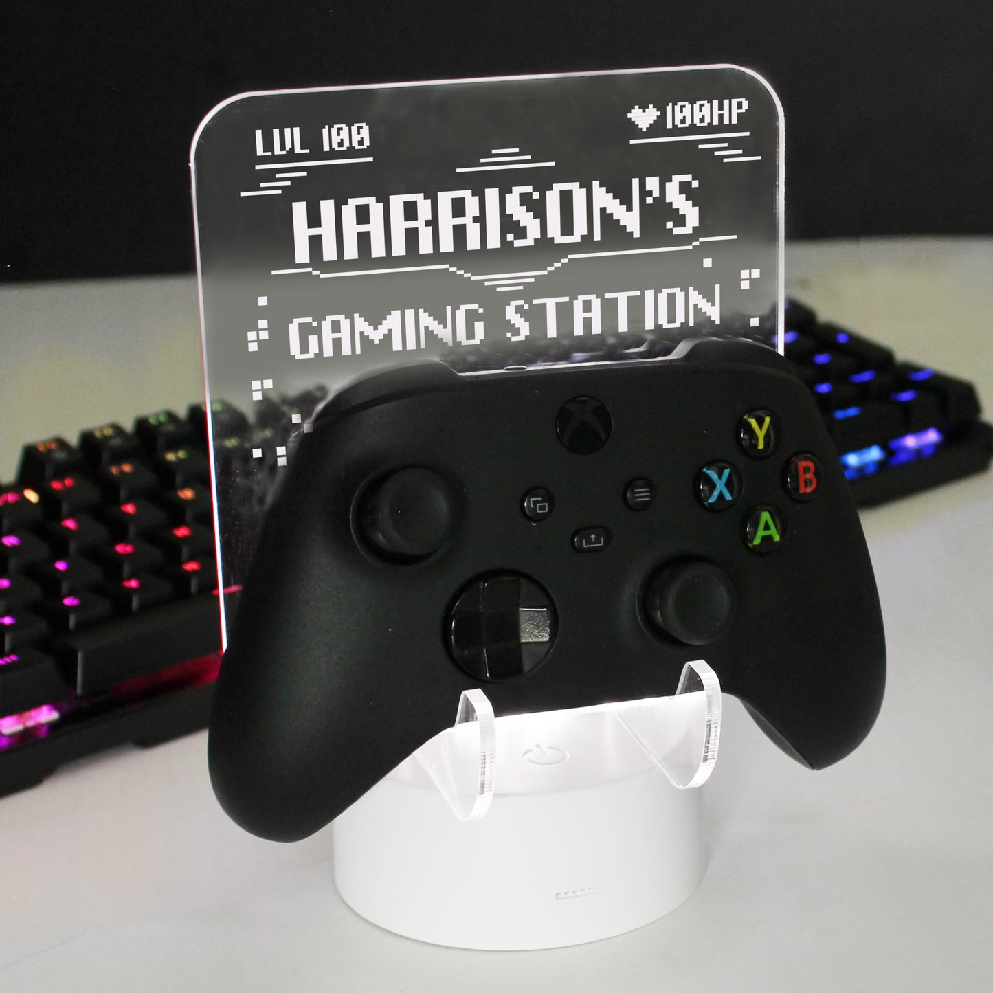 Personalised Gaming Controller Holder LED Colour Changing Light