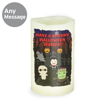 Personalised Halloween LED Candle 13cm
