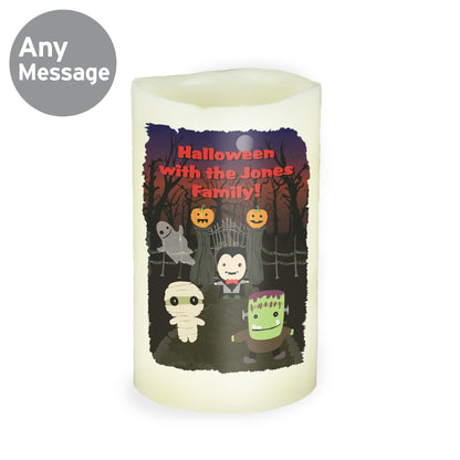 Personalised Halloween LED Candle 13cm