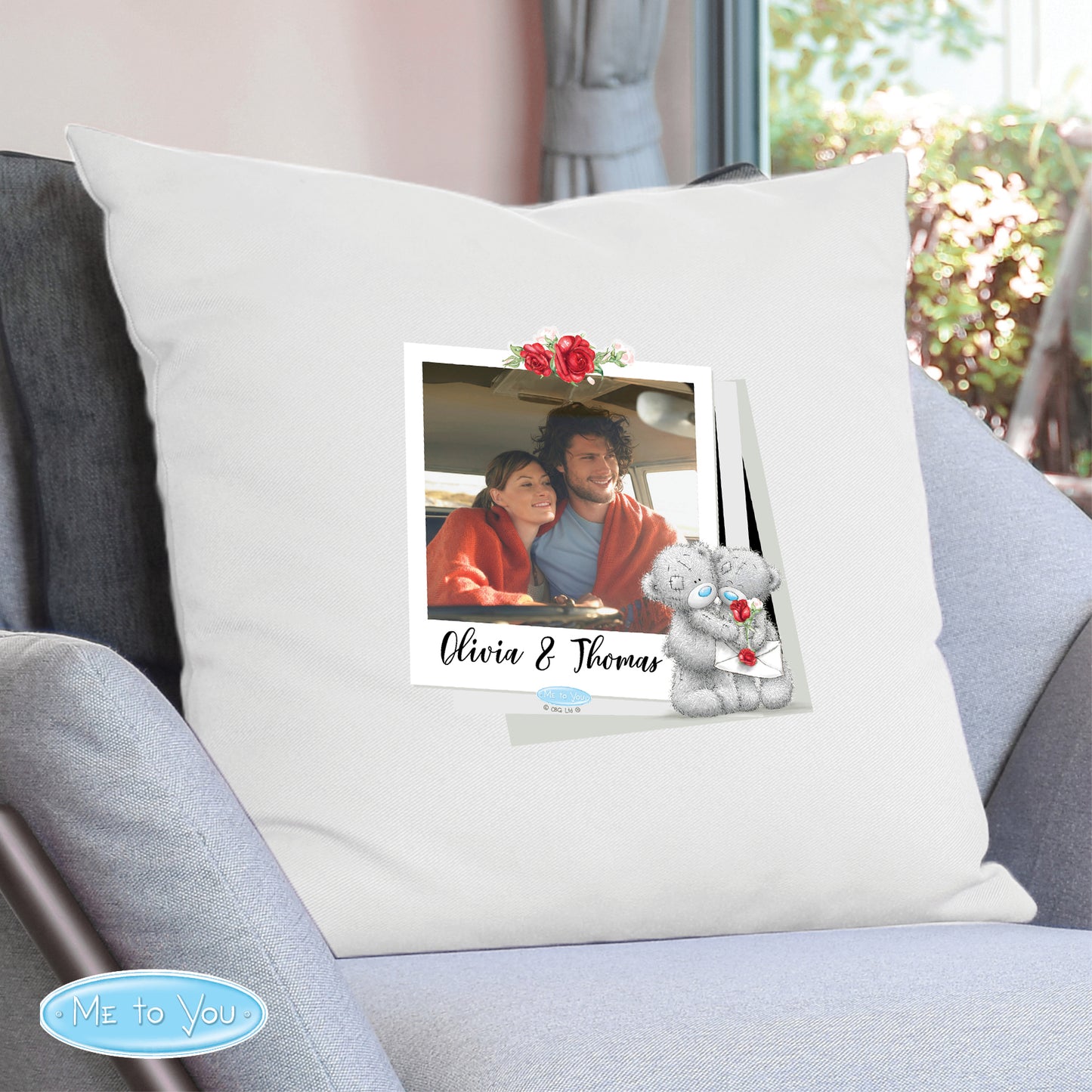 Personalised Me To You Valentines Photo Upload Cushion Cover