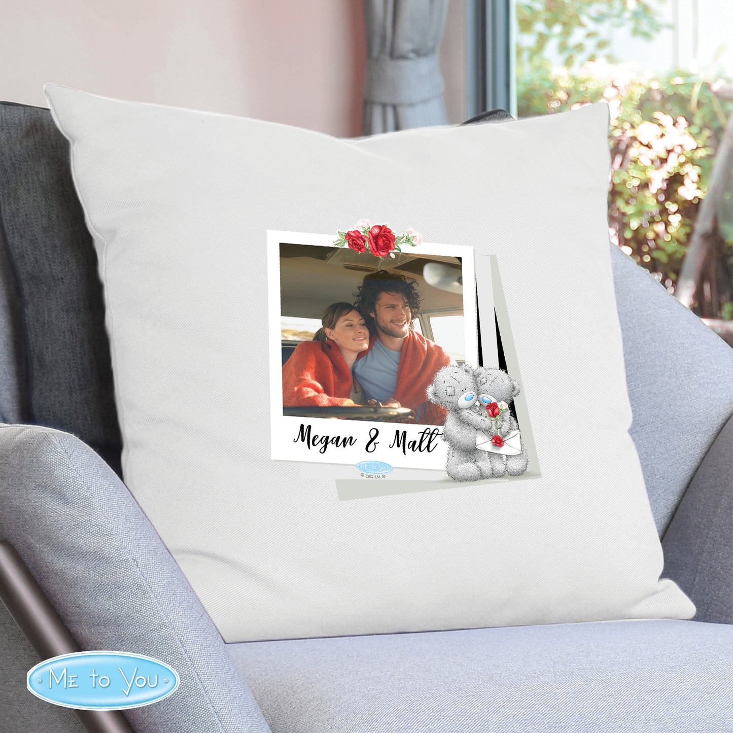 Personalised Me To You Valentines Photo Upload Cushion Cover