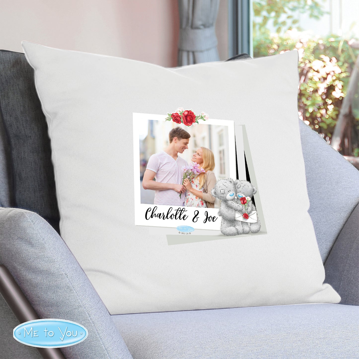 Personalised Me To You Valentines Photo Upload Cushion Cover