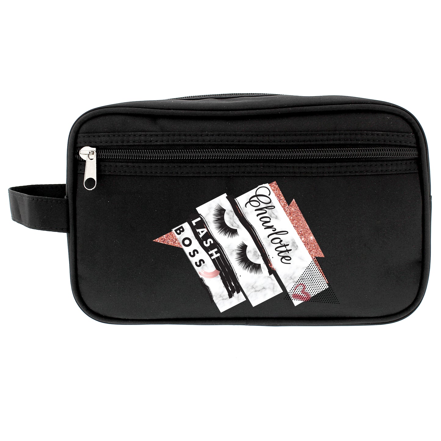 Vanity Bag Personalised Eyelash Boss Black Design