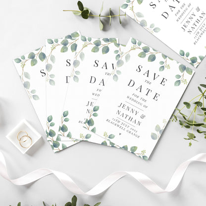 Personalised Wedding Save the Dates Pack of 36