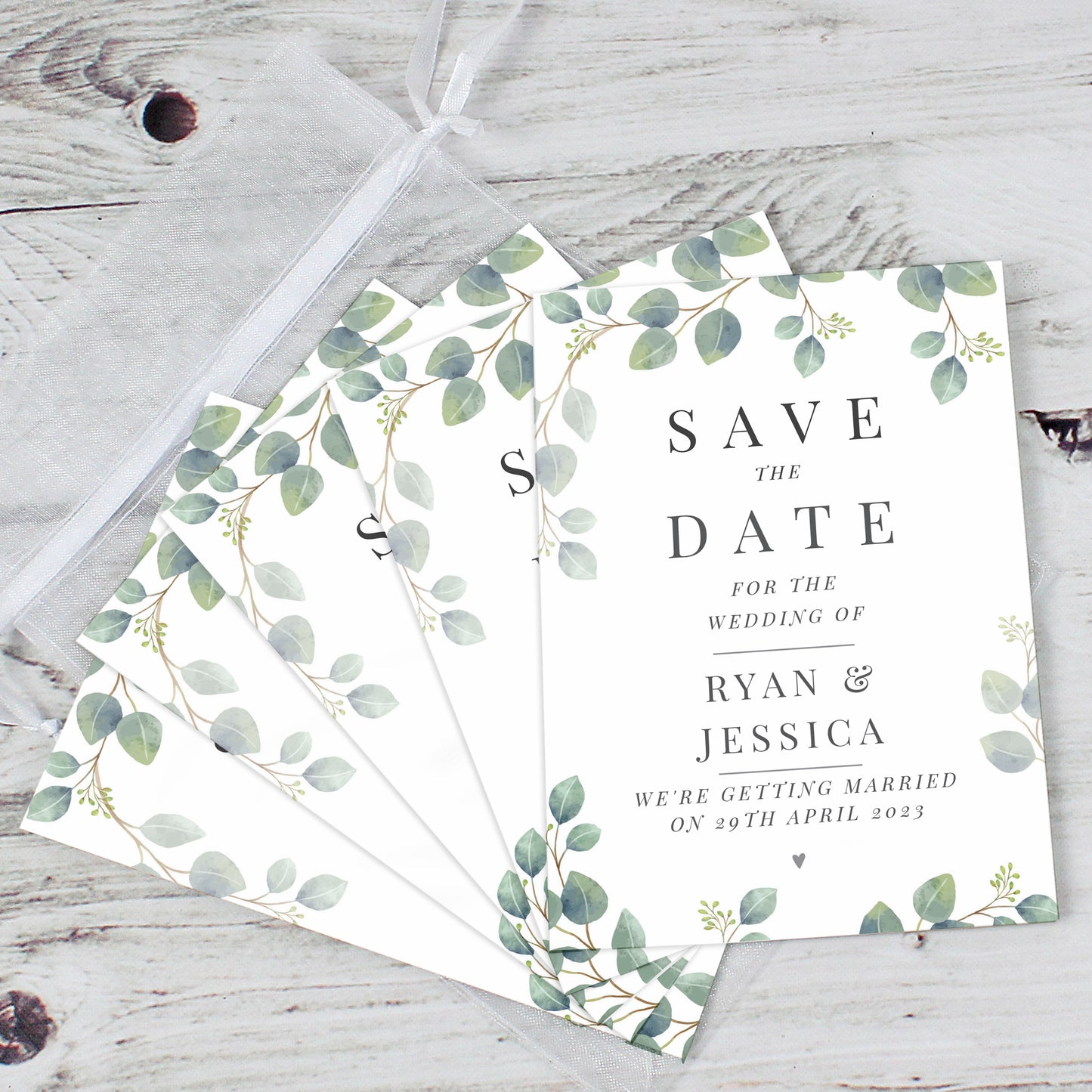 Personalised Wedding Save the Dates Pack of 36