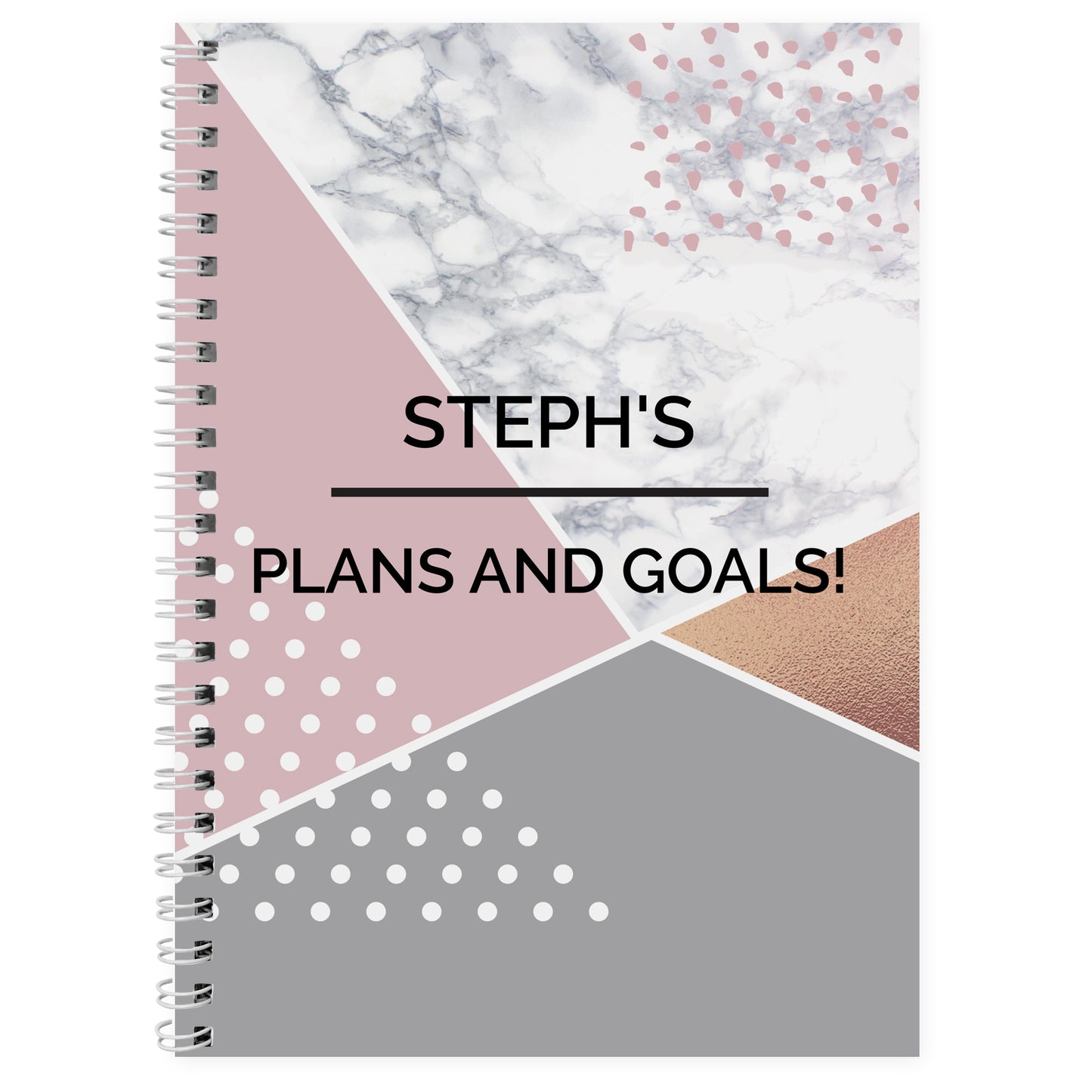 Personalised Geometric A5 Notebook