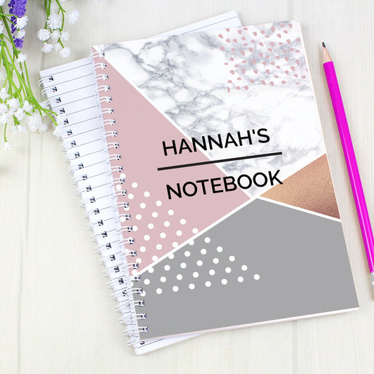Personalised Geometric A5 Notebook